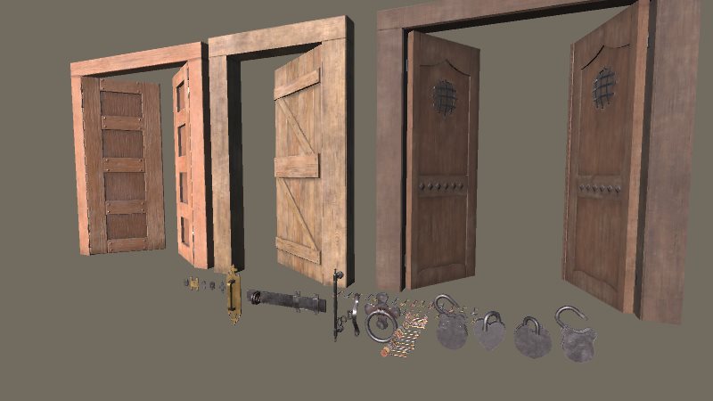 『[ILLIX] Keys and Locks Pack』の開閉モーションのデモ画像