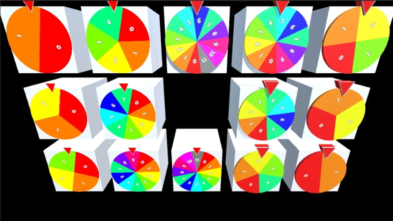 【Unity】3Dルーレットの各パターンの設置&動作テスト